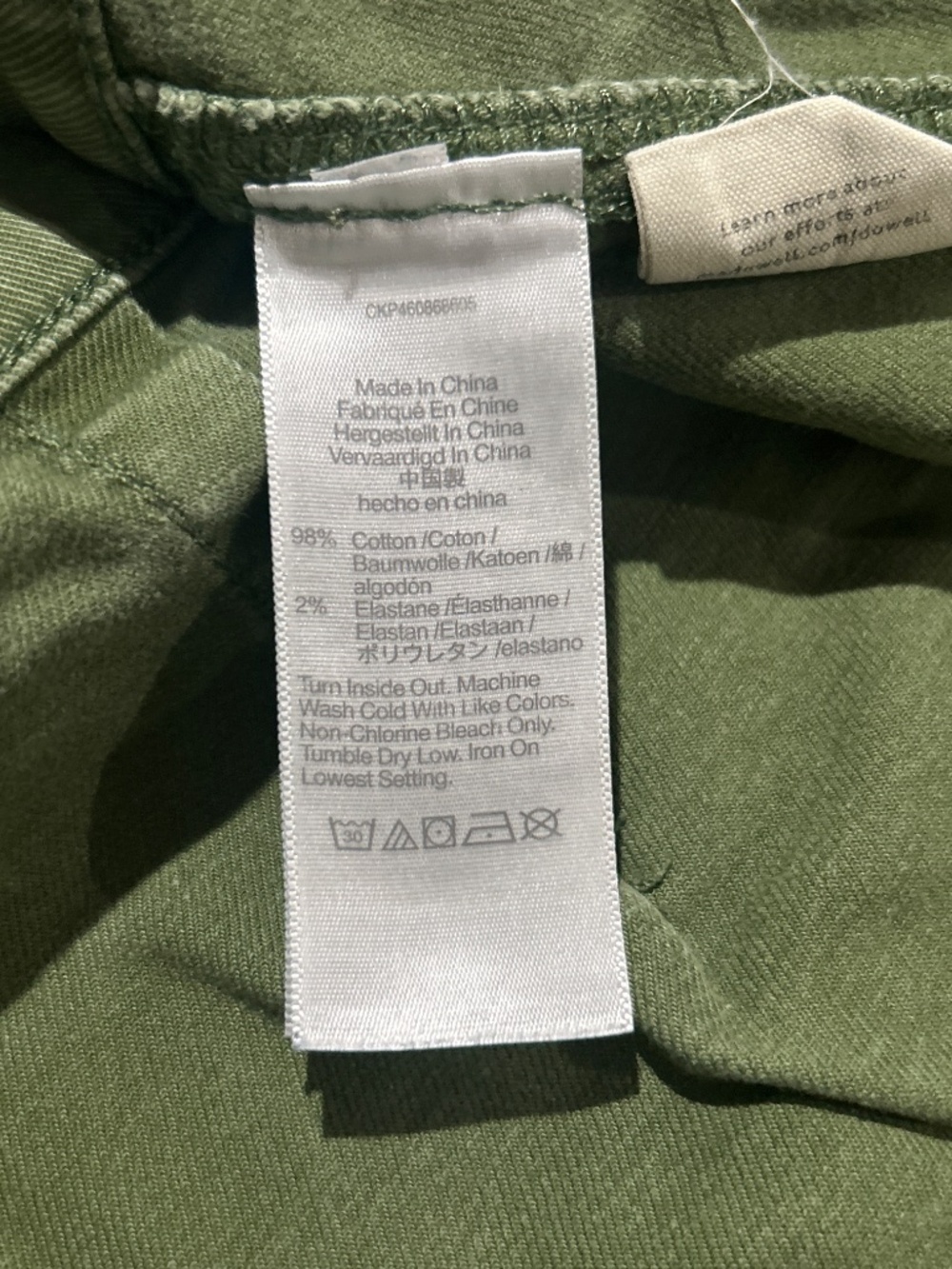 Madewell The Perfect Vintage Fatigue Short Style MC911 In Green - Picture 12 of 12